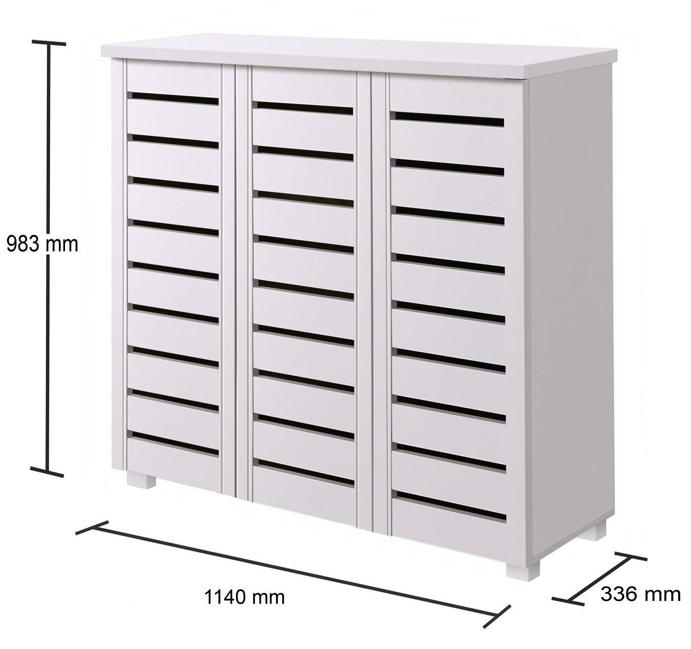 Product photograph of Essentials 3 Door Shoe Cabinet from Choice Furniture Superstore.