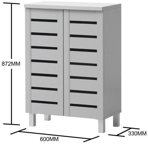 Product photograph of Essentials 2 Door Shoe Cabinet from Choice Furniture Superstore.