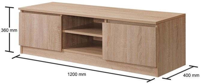 Product photograph of Essentials 120cm Tv Cabinet from Choice Furniture Superstore.