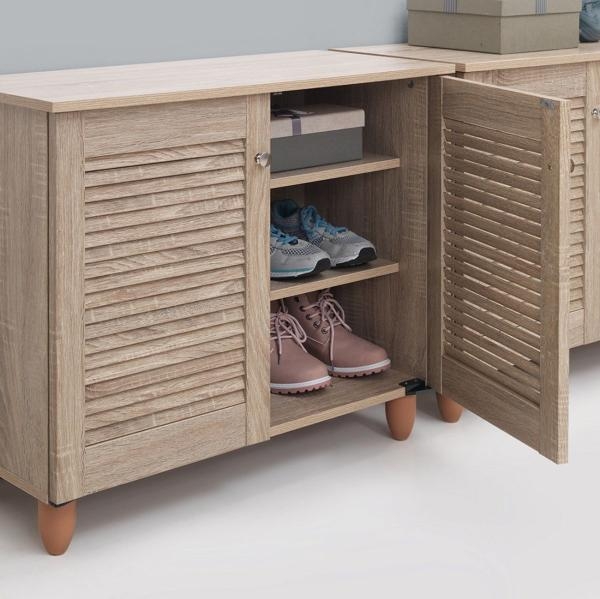 Product photograph of Essentials 2 Door 10 Pairs Shoe Cabinet from Choice Furniture Superstore.