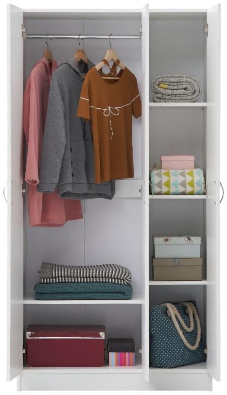 Product photograph of Essentials 3 Door Double Wardrobe from Choice Furniture Superstore.