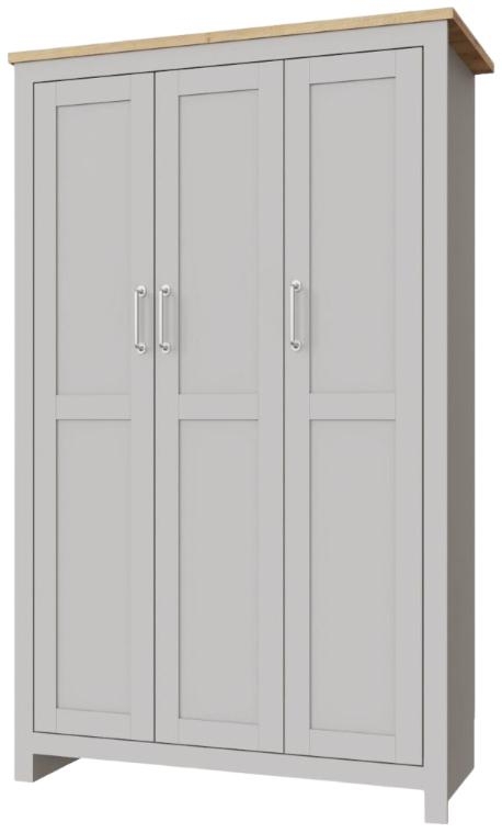 Product photograph of Lisbon 3 Door Wardrobe from Choice Furniture Superstore.