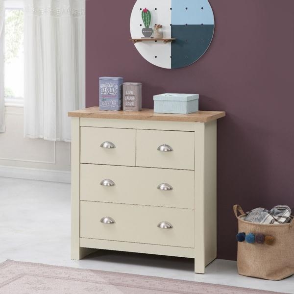 Product photograph of Lisbon 4 Drawer Chest from Choice Furniture Superstore.