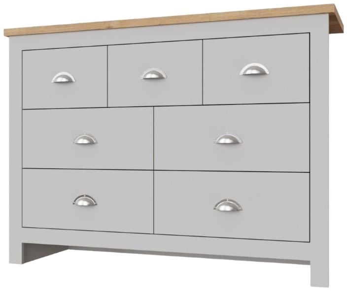 Product photograph of Lisbon 7 Drawer Chest from Choice Furniture Superstore.