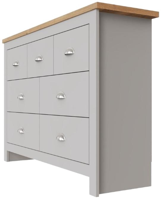 Product photograph of Lisbon 7 Drawer Chest from Choice Furniture Superstore.