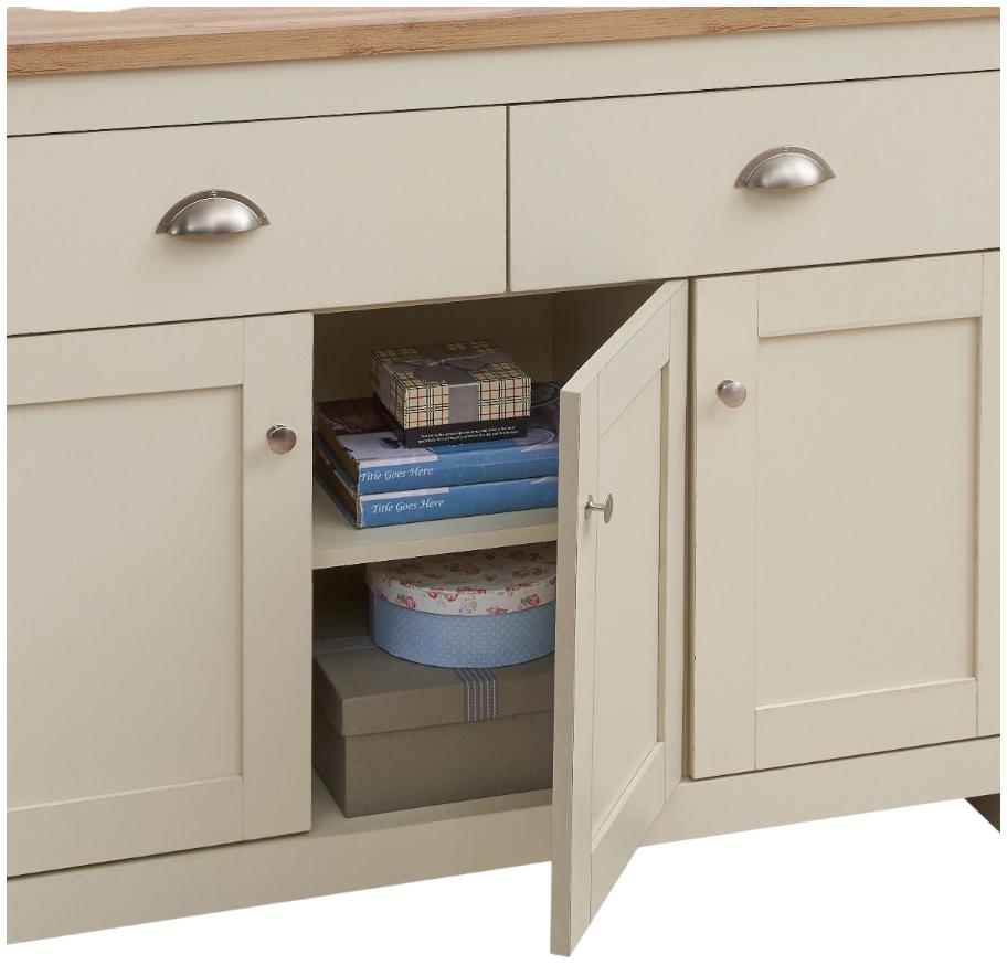 Product photograph of Lisbon 3 Door 2 Drawer Sideboard from Choice Furniture Superstore.