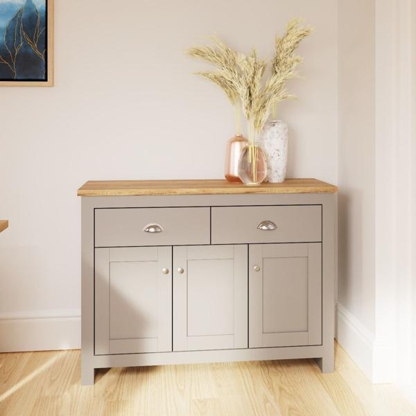 Product photograph of Lisbon 3 Door 2 Drawer Sideboard from Choice Furniture Superstore.