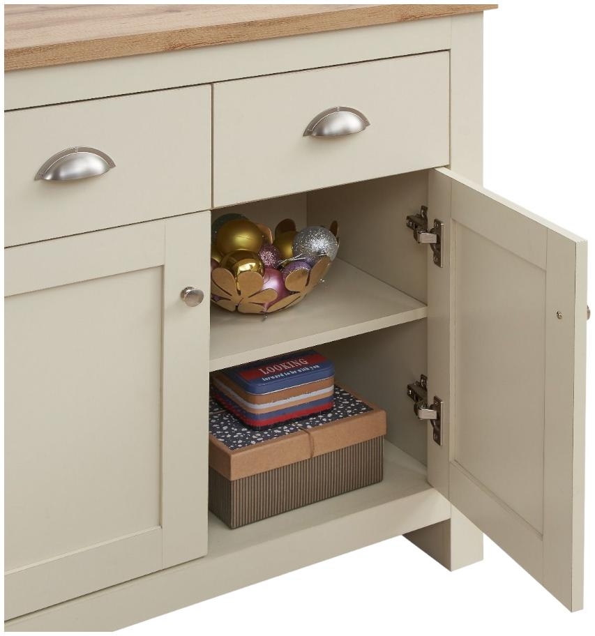 Product photograph of Lisbon 2 Door 2 Drawer Sideboard from Choice Furniture Superstore.