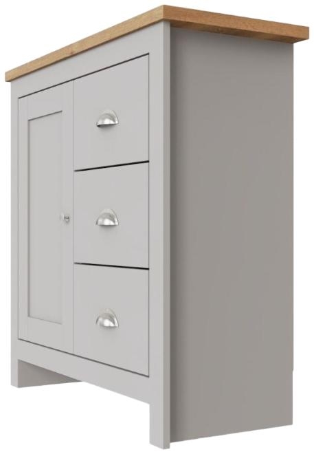 Product photograph of Lisbon 1 Door 3 Drawer Sideboard from Choice Furniture Superstore.