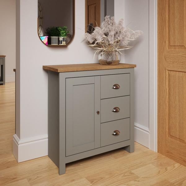 Product photograph of Lisbon 1 Door 3 Drawer Sideboard from Choice Furniture Superstore.