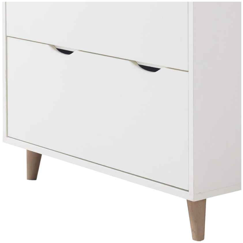 Product photograph of Pulford White 4 Drawer Chest from Choice Furniture Superstore.