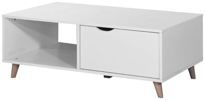 Product photograph of Pulford White 2 Drawer Coffee Table from Choice Furniture Superstore.