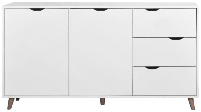 Product photograph of Pulford White 2 Door 3 Drawer Sideboard from Choice Furniture Superstore.