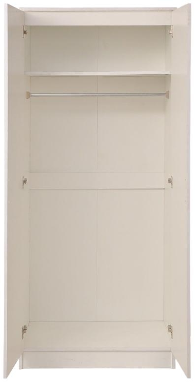 Product photograph of Rio Costa White 2 Door Wardrobe from Choice Furniture Superstore.