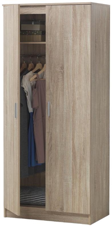 Product photograph of Rio Costa White 2 Door Wardrobe from Choice Furniture Superstore.