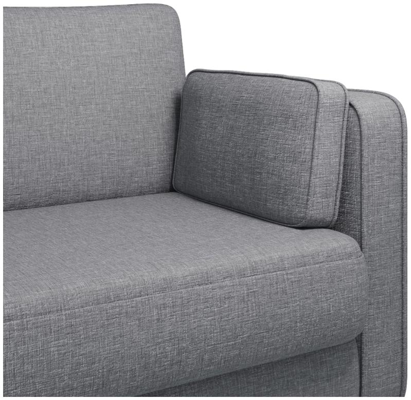 Product photograph of Snowdonia Grey 3 Seater Cushion Back Sofa from Choice Furniture Superstore.