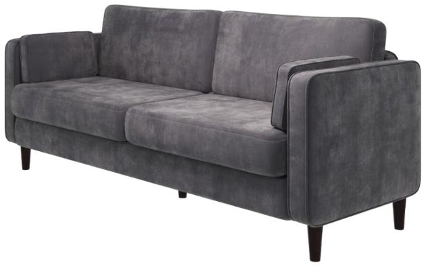 Product photograph of Snowdonia Grey 2 Seater Cushion Back Sofa from Choice Furniture Superstore.