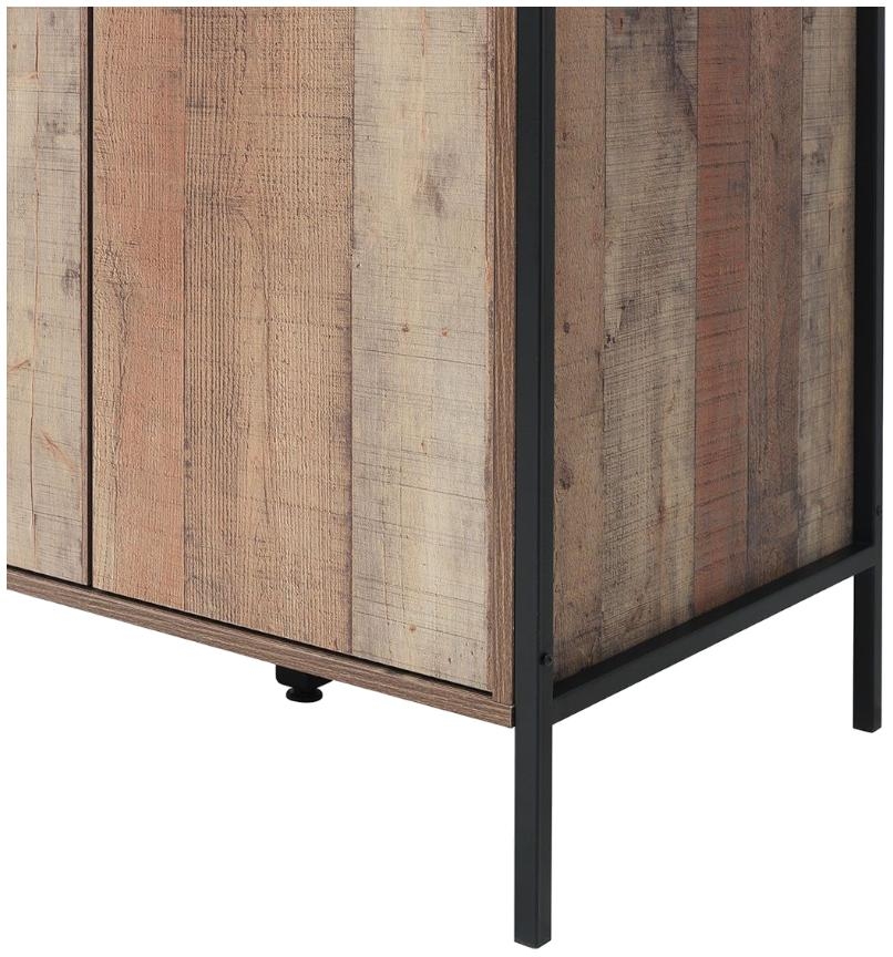 Product photograph of Stretton Rustic Industrial 2 Door Wardrobe from Choice Furniture Superstore.