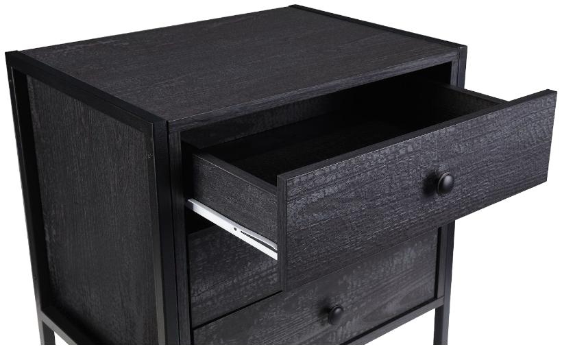 Product photograph of Zahra Ash Oak 3 Drawer Bedside Cabinet from Choice Furniture Superstore.