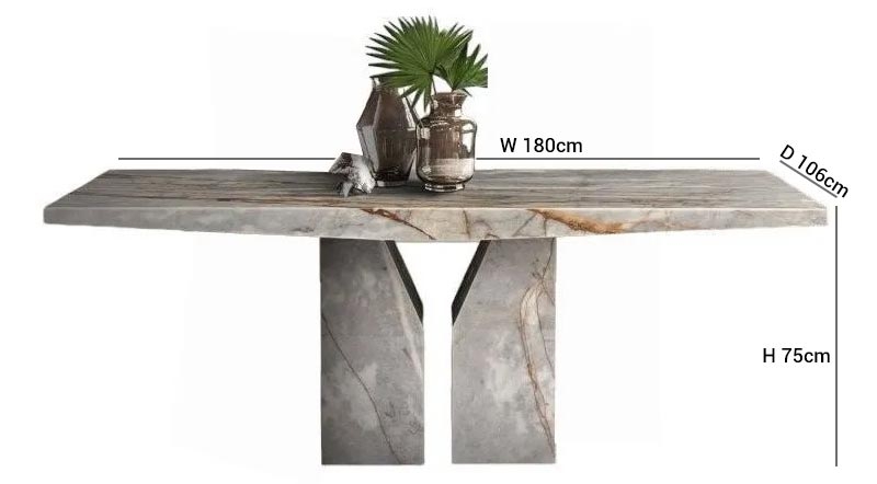 Product photograph of Stone International Zenith Marble Dining Table from Choice Furniture Superstore.