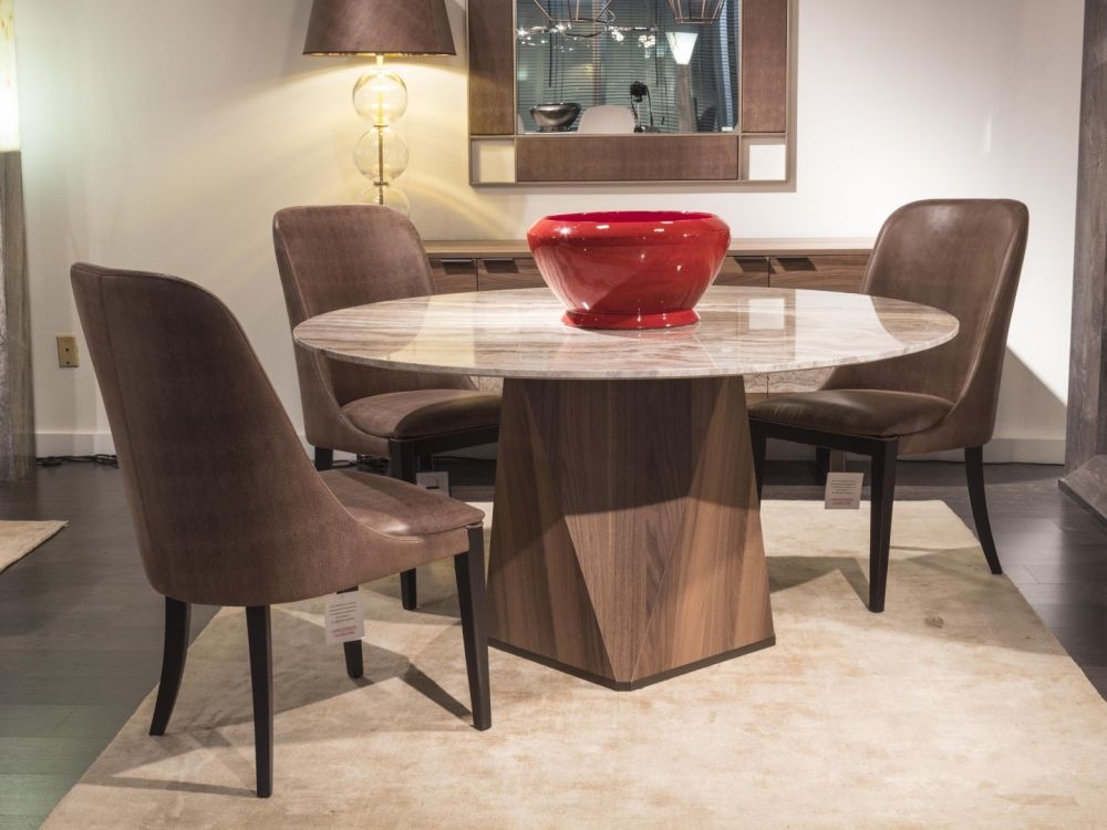 Product photograph of Stone International Diamond Marble And Wood Dining Table from Choice Furniture Superstore.