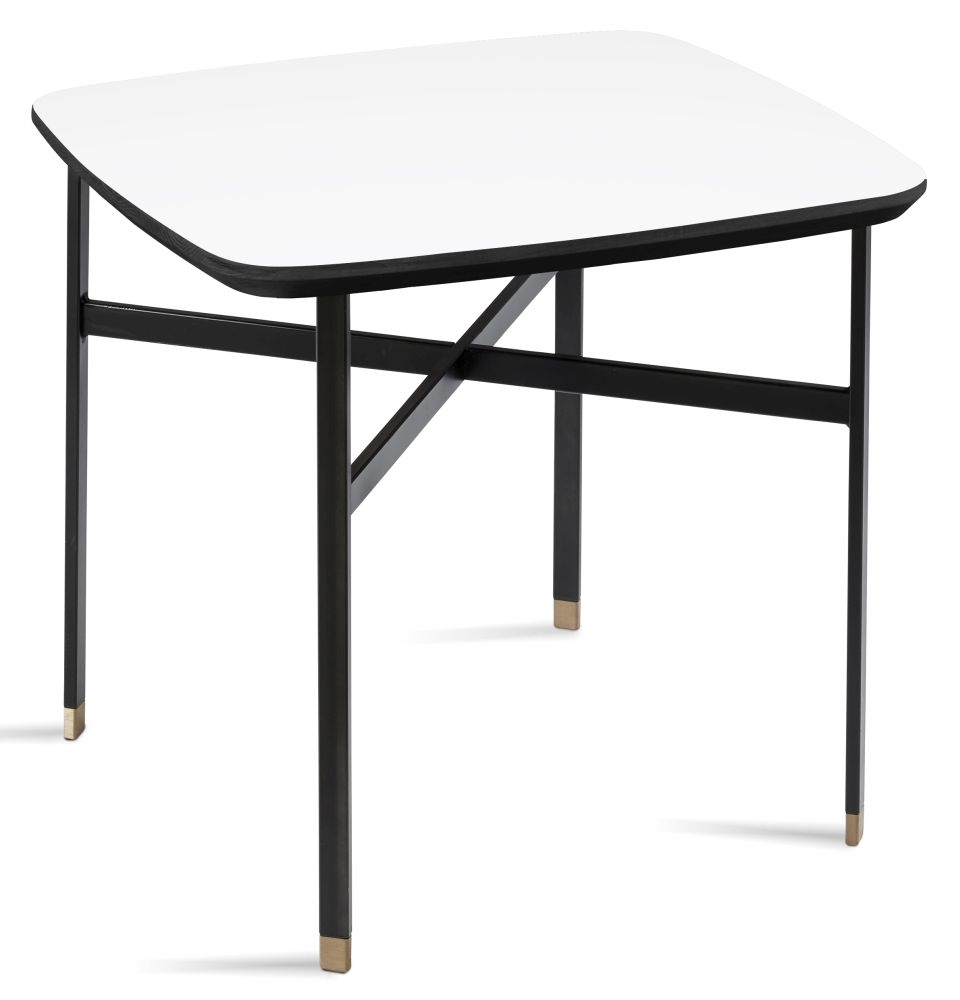 Product photograph of Skovby Sm240 Square Coffee Table With Steel Legs from Choice Furniture Superstore.