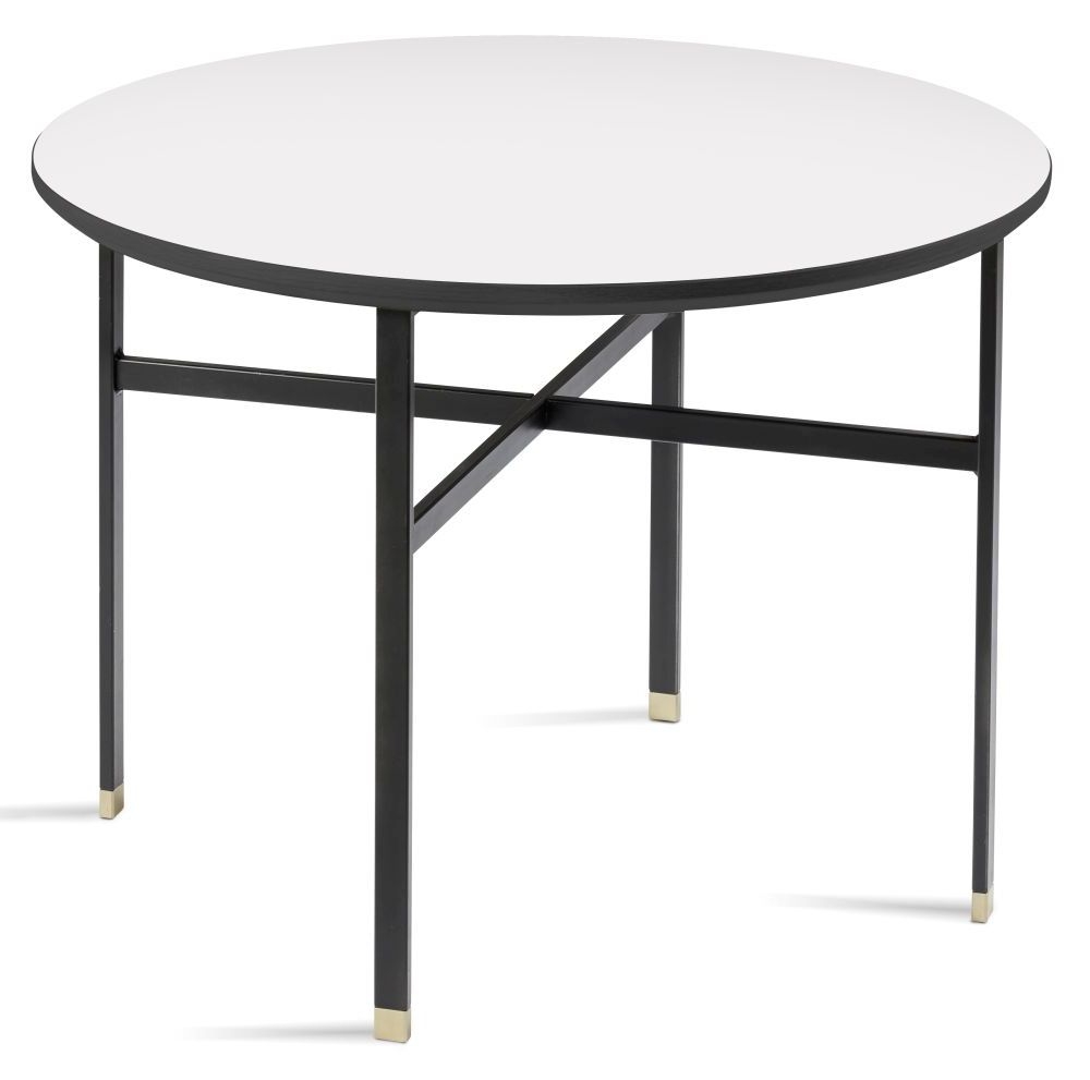 Product photograph of Skovby Sm241 Round Coffee Table With Steel Legs from Choice Furniture Superstore.