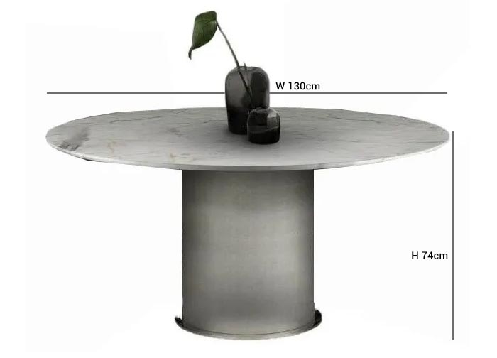 Product photograph of Stone International Prestige Marble Round Dining Table from Choice Furniture Superstore.