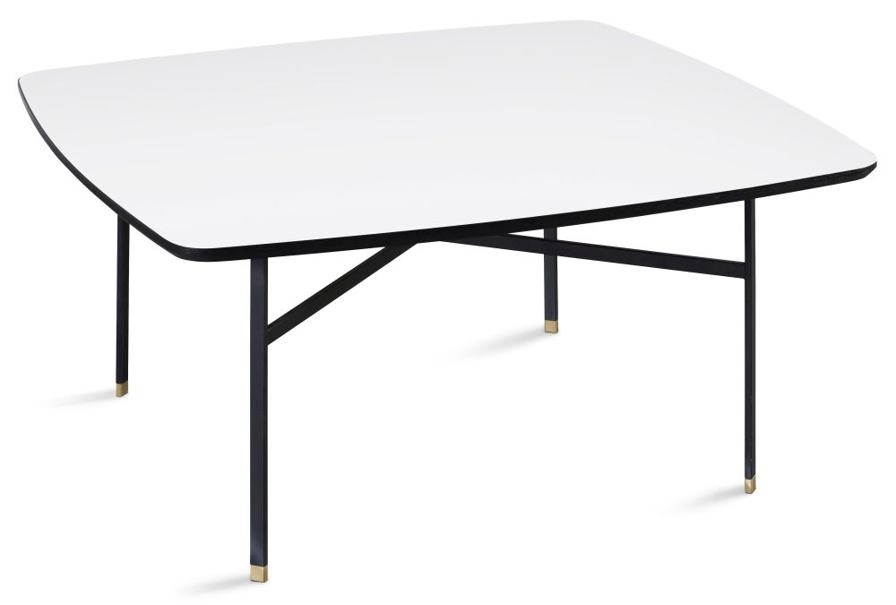 Product photograph of Skovby Sm242 Square Coffee Table With Steel Legs from Choice Furniture Superstore.