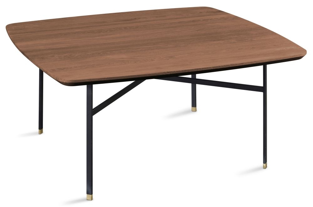 Product photograph of Skovby Sm242 Square Coffee Table With Steel Legs from Choice Furniture Superstore.