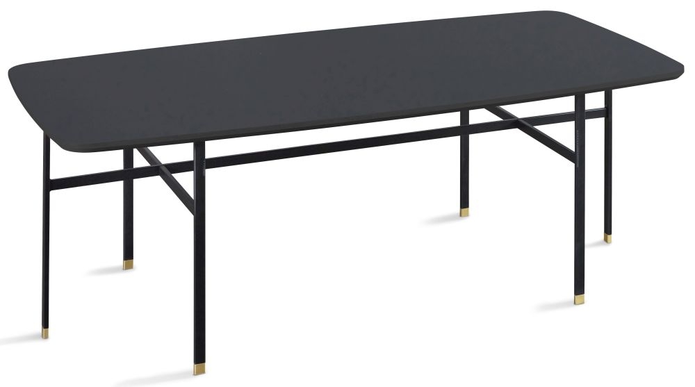 Product photograph of Skovby Sm244 Rectangular Coffee Table With Steel Legs from Choice Furniture Superstore.