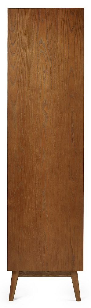Product photograph of Lowry Cherry Wood 2 Door 1 Drawer Wardrobe from Choice Furniture Superstore.