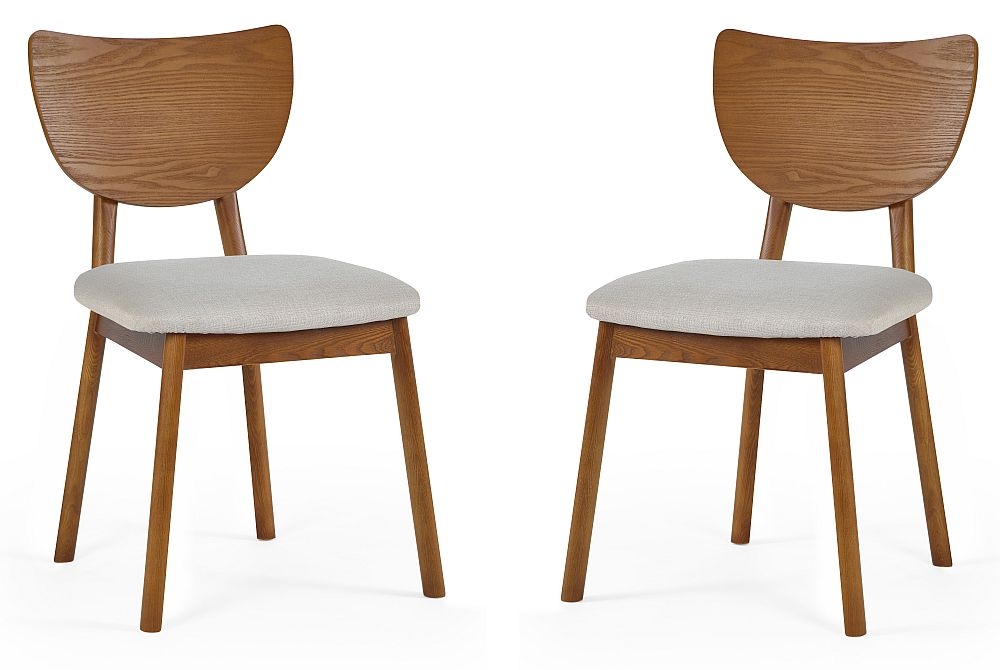 Product photograph of 2 X Lowry Cherry Wood Retro Style Dining Chair from Choice Furniture Superstore.
