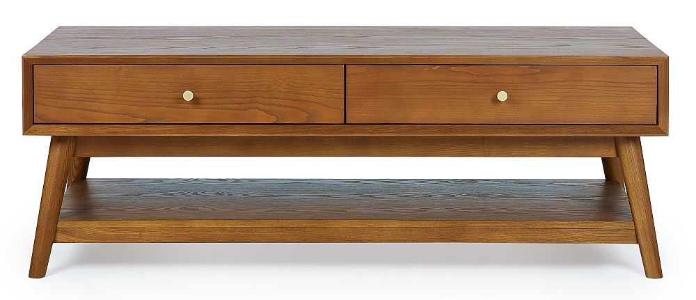 Product photograph of Lowry Cherry Wood 4 Drawer Coffee Table from Choice Furniture Superstore.