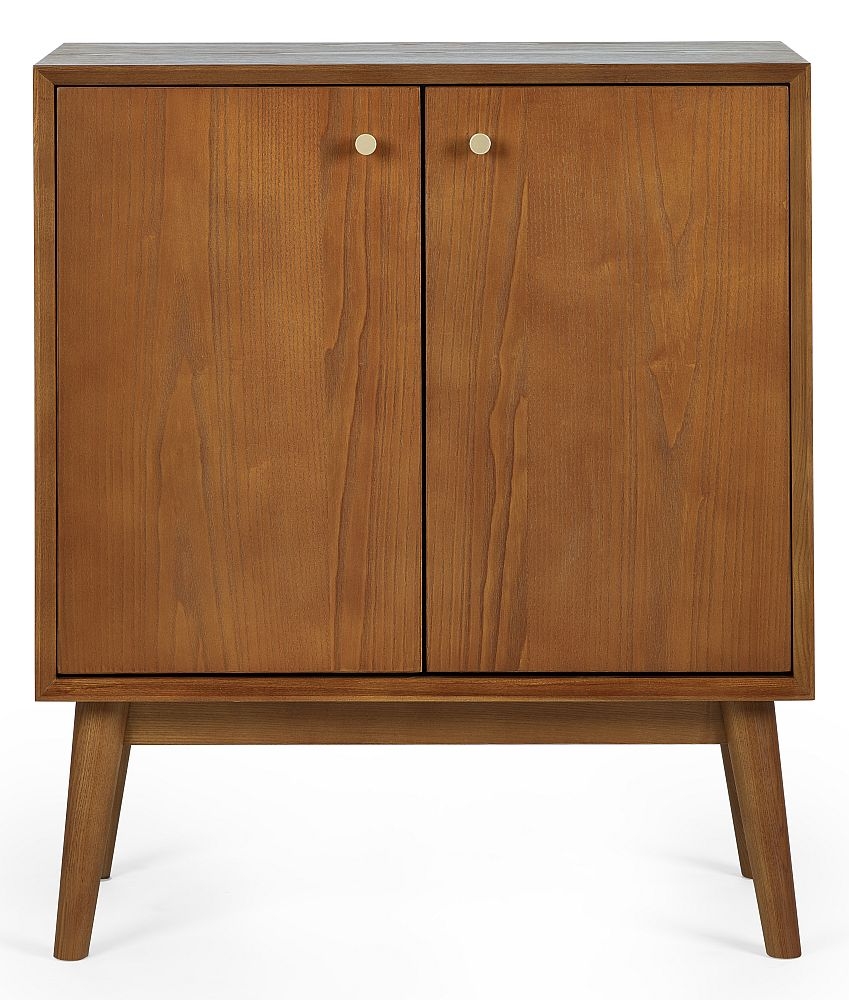 Product photograph of Lowry Cherry Wood 2 Door Small Sideboard from Choice Furniture Superstore.