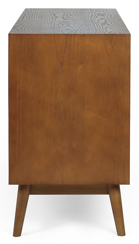 Product photograph of Lowry Cherry Wood 2 Door 3 Drawer Large Sideboard from Choice Furniture Superstore.