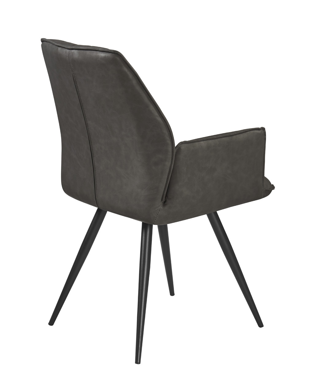 Product photograph of Pu Black Metal Leg Dining Chair Sold In Pairs from Choice Furniture Superstore.