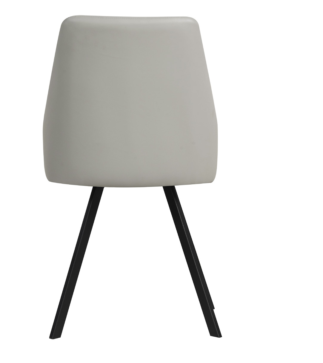 Product photograph of Light Grey Pu Black Metal Leg Dining Chair Sold In Pairs from Choice Furniture Superstore.