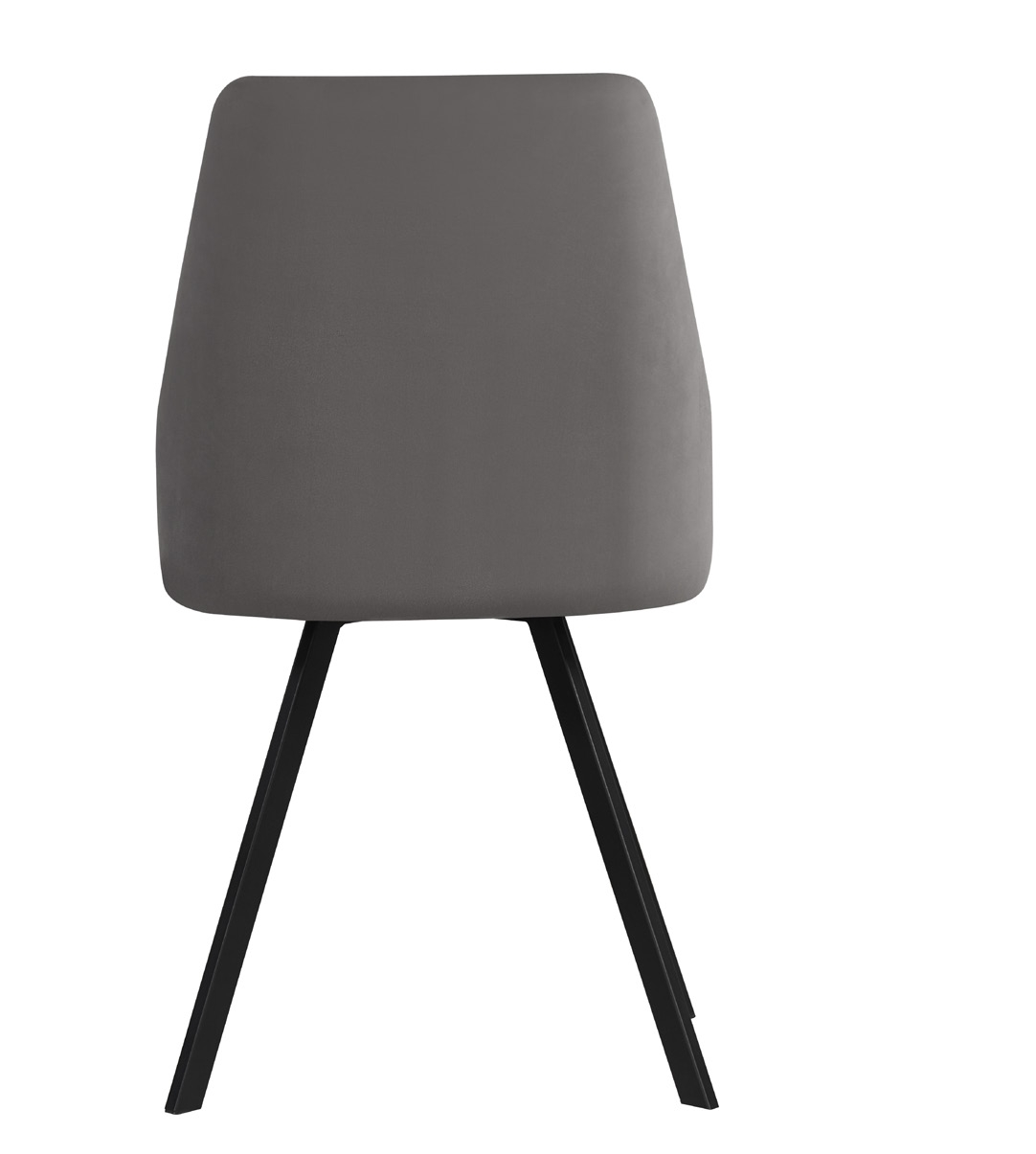 Product photograph of Dark Grey Velvet Black Metal Leg Dining Chair Sold In Pairs from Choice Furniture Superstore.