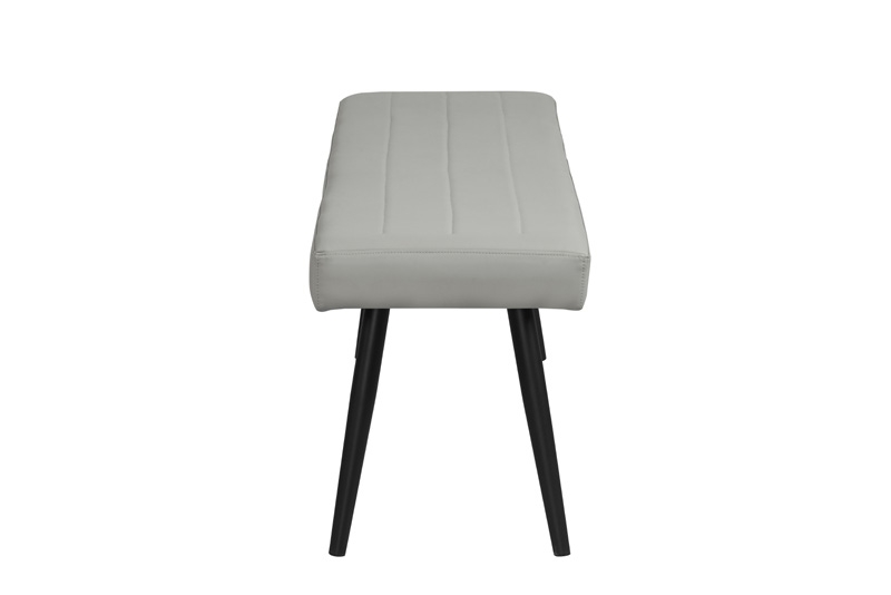 Product photograph of Light Grey Faux Leather Dining Bench from Choice Furniture Superstore.