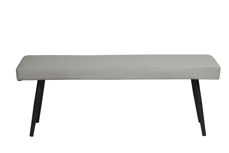 Product photograph of Light Grey Faux Leather Dining Bench from Choice Furniture Superstore.