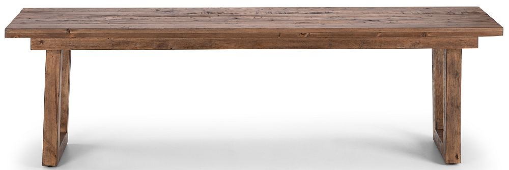 Product photograph of Woburn Brown Reclaimed Pine Dining Bench from Choice Furniture Superstore.