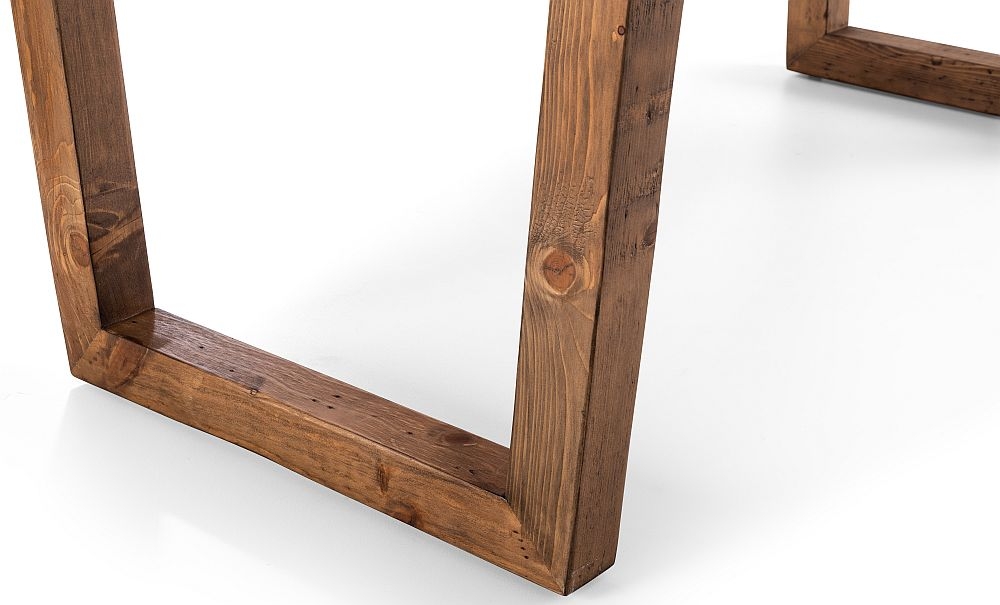 Product photograph of Woburn Brown Reclaimed Pine Dining Bench from Choice Furniture Superstore.
