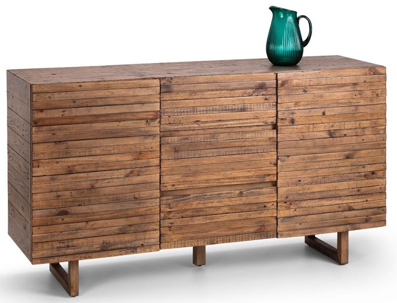 Product photograph of Woburn Brown 2 Door 3 Drawer Sideboard from Choice Furniture Superstore.