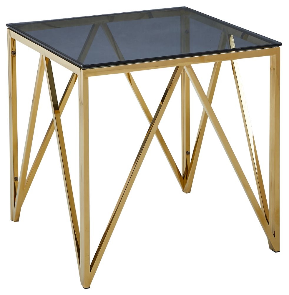Product photograph of Allure Classic Gold End Table from Choice Furniture Superstore.
