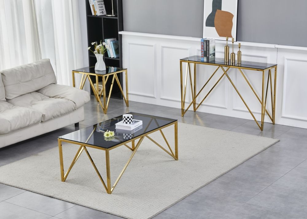 Product photograph of Allure Classic Gold Coffee Table from Choice Furniture Superstore.