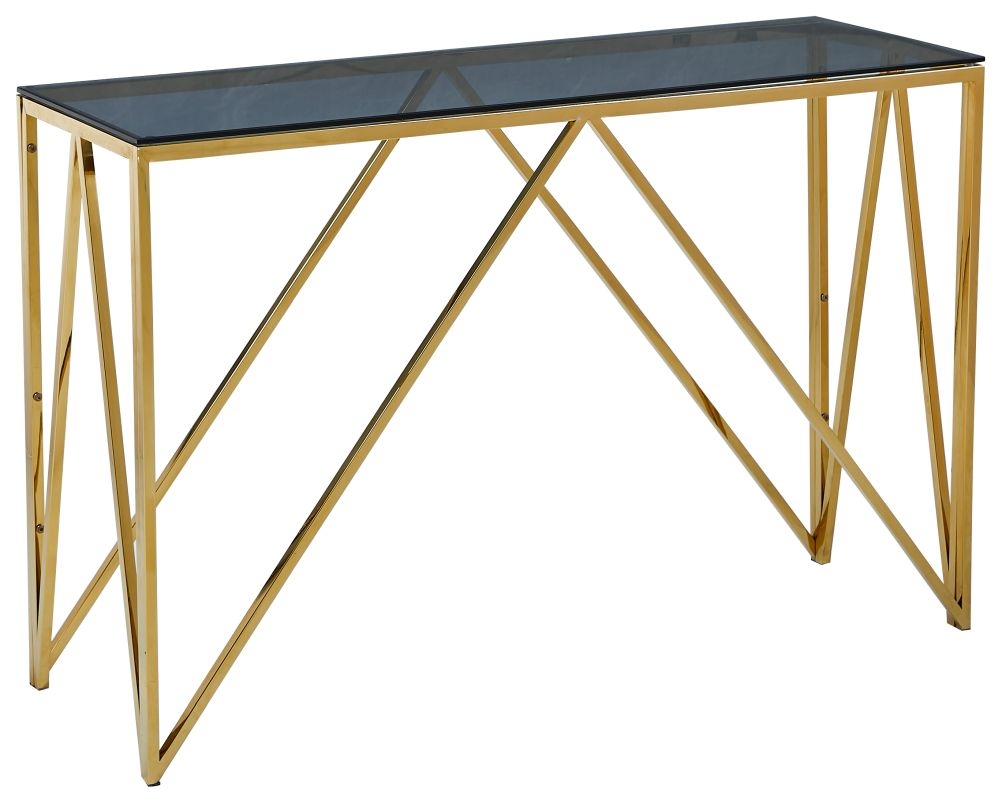 Product photograph of Allure Classic Gold Console Table from Choice Furniture Superstore.
