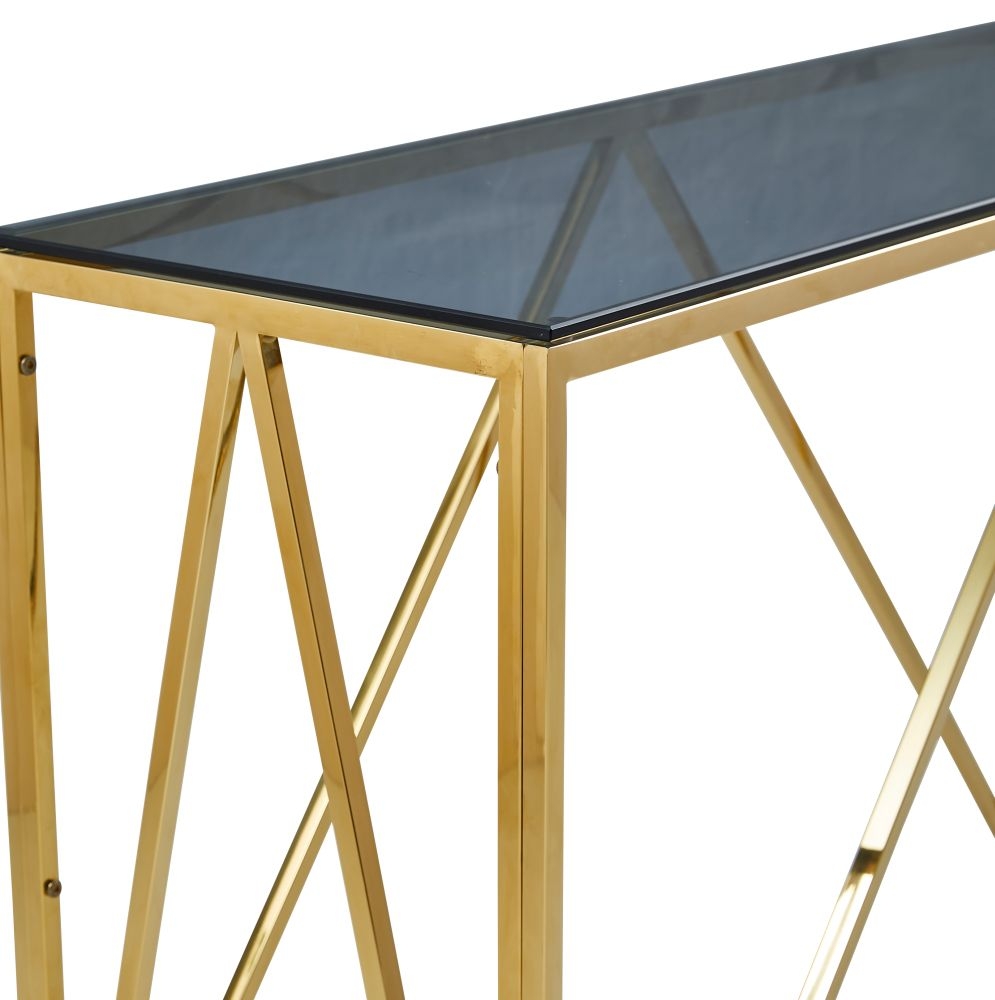 Product photograph of Allure Classic Gold Console Table from Choice Furniture Superstore.