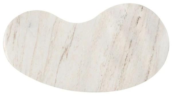 Product photograph of Mayfield White Marble Top 1 Door Bar Cabinet - Dark Wood Fluted Base from Choice Furniture Superstore.