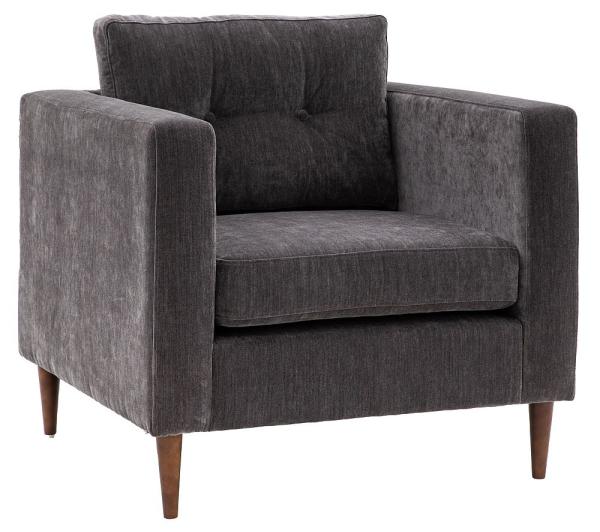 Product photograph of Whitwell Charcoal Fabric Armchair from Choice Furniture Superstore.